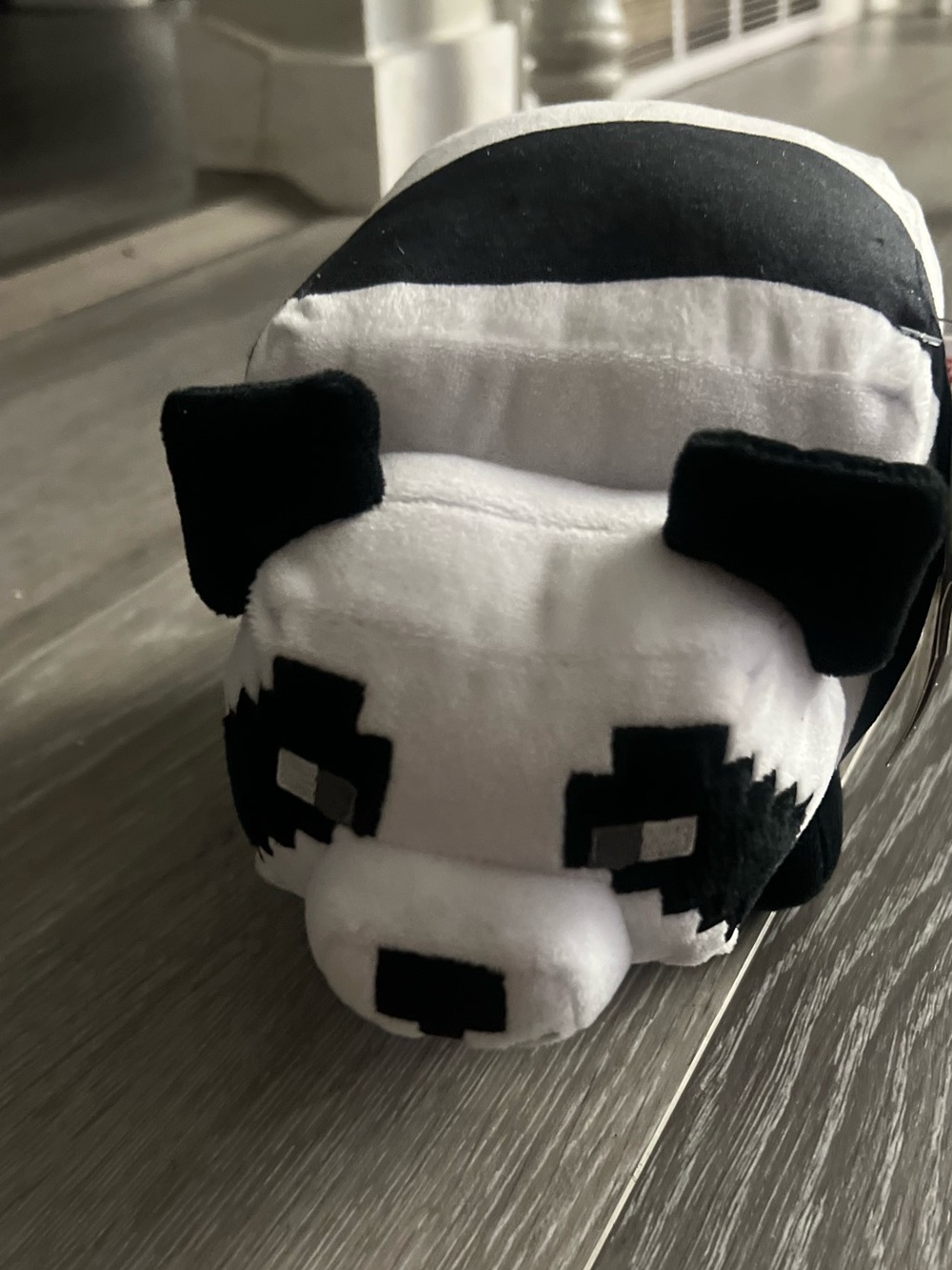 Panda Plush Kids Slippers - Black & White